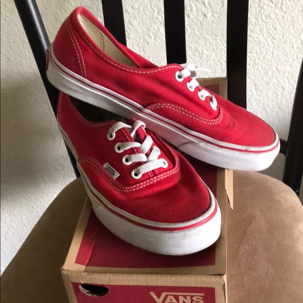 VANS authentic red. Classics. AS IS